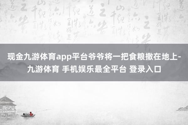 现金九游体育app平台爷爷将一把食粮撒在地上-九游体育 手机娱乐最全平台 登录入口