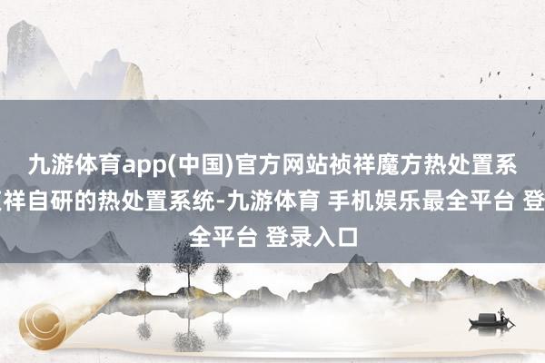 九游体育app(中国)官方网站祯祥魔方热处置系统是祯祥自研的热处置系统-九游体育 手机娱乐最全平台 登录入口